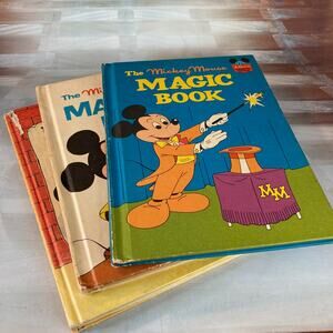 Vintage 70s Lot of 3 Disney Wonderful World of Reading Books (Kid Activities)